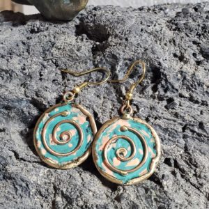 Spiral Patina Earrings